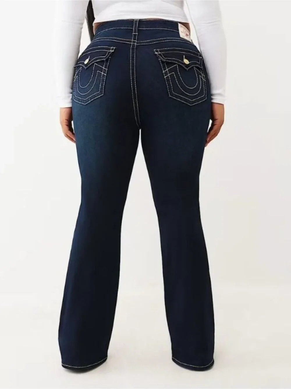 NEW True Religion Women's 29 Becca Mid Rise Big T Bootcut Jean NWT $204 - Picture 3 of 3